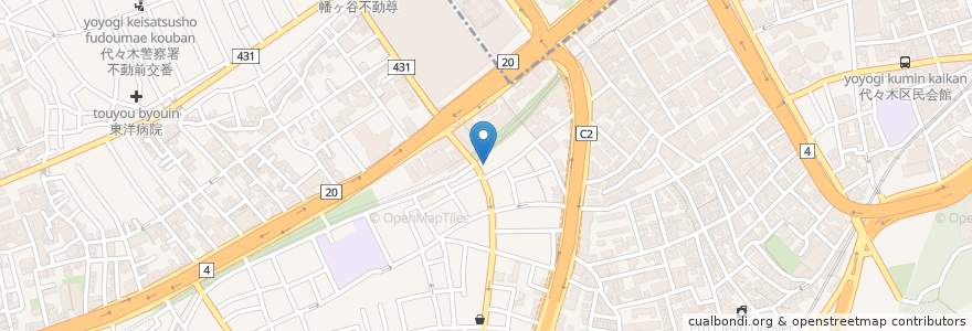 Mapa de ubicacion de 養老の滝 en Japon, Tokyo, 渋谷区.