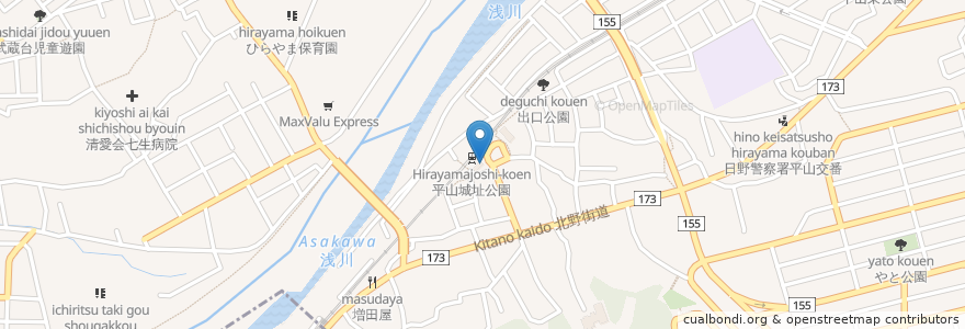 Mapa de ubicacion de 昭和薬局 en 日本, 東京都, 日野市.