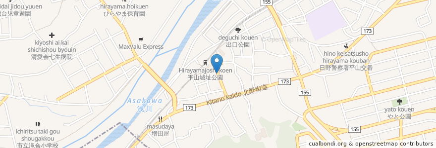 Mapa de ubicacion de りそな銀行 en Japan, Tokio, 日野市.