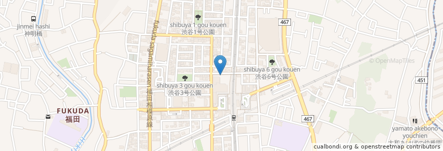 Mapa de ubicacion de エコステーション21 IKOZA駐輪場 en Japan, Präfektur Kanagawa, 大和市.