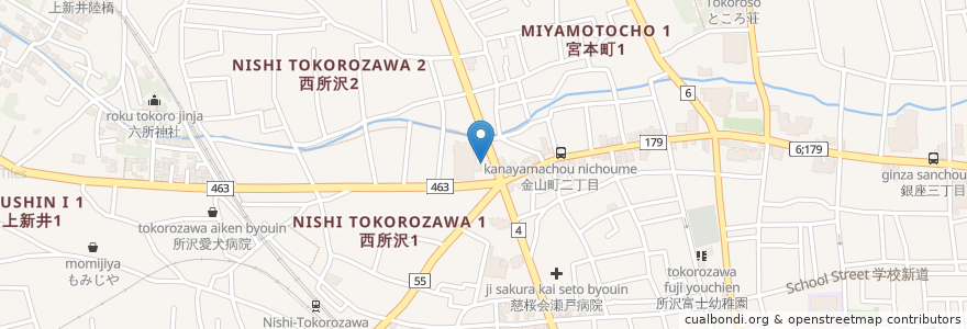 Mapa de ubicacion de アイ歯科クリニック en Japan, Präfektur Saitama, 所沢市.
