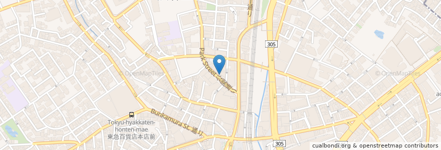 Mapa de ubicacion de 大戸屋 en Japonya, 東京都, 渋谷区.
