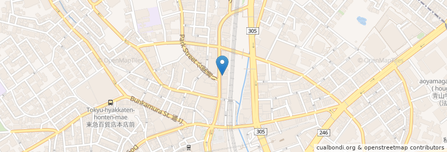 Mapa de ubicacion de 東日本銀行 en Japan, 東京都, 渋谷区.