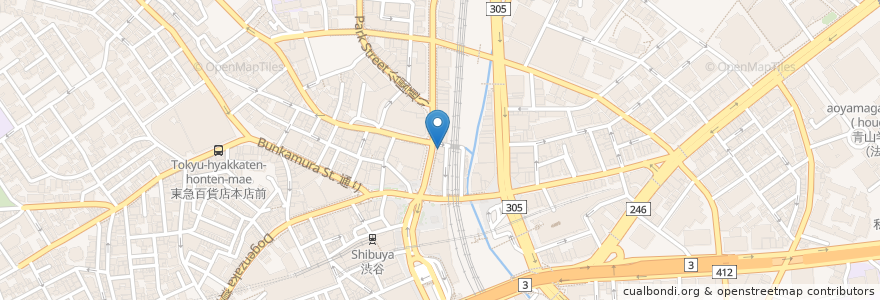 Mapa de ubicacion de 大和証券 en 日本, 東京都, 渋谷区.