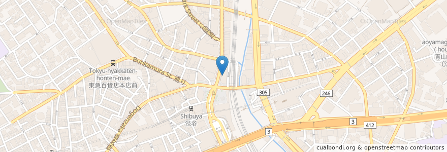 Mapa de ubicacion de 三菱UFJ銀行 en Jepun, 東京都, 渋谷区.