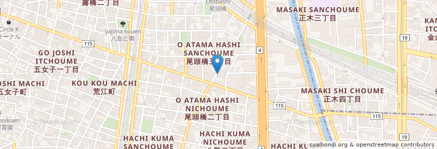 Mapa de ubicacion de 日本調剤中川薬局 en Япония, Айти, 名古屋市, 中川区.