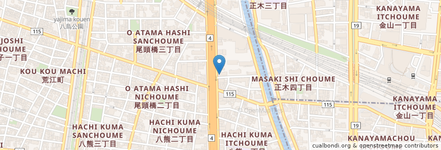 Mapa de ubicacion de コメダ珈琲店 en Japonya, 愛知県, 名古屋市, 中川区.