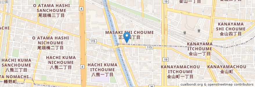 Mapa de ubicacion de クリスタル en 日本, 愛知県, 名古屋市, 中川区.