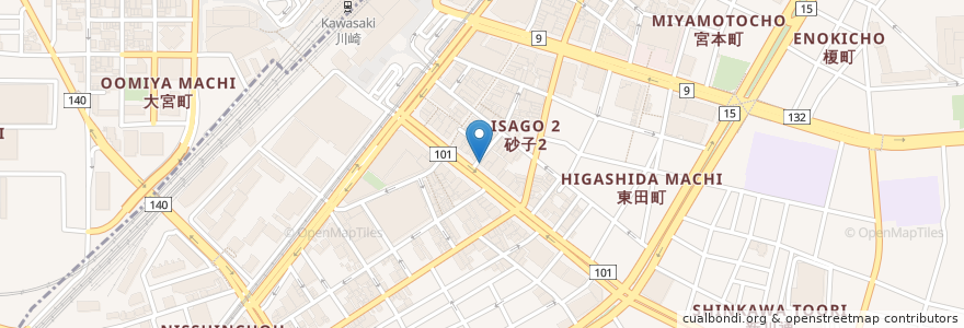 Mapa de ubicacion de ひばり薬局 en 日本, 神奈川県, 川崎市, 川崎区.