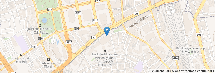 Mapa de ubicacion de Excelsior en Japão, Tóquio, 新宿区, 渋谷区.