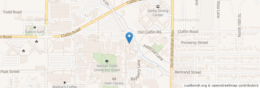 Mapa de ubicacion de Radina's Coffeehouse & Roastery en Estados Unidos De América, Kansas, Riley County, Manhattan.