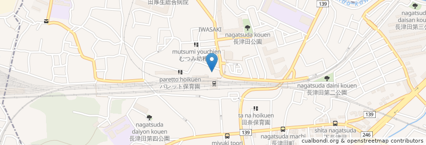 Mapa de ubicacion de ニッポンレンタカー 長津田駅前営業所 en اليابان, كاناغاوا, 横浜市, 緑区.