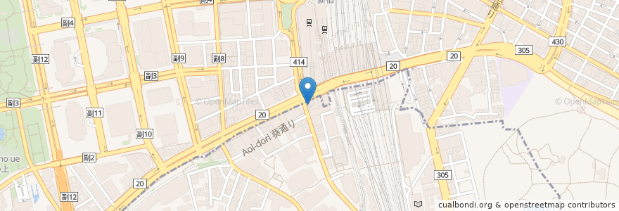 Mapa de ubicacion de 元祖寿司 en Japon, Tokyo, Shinjuku.