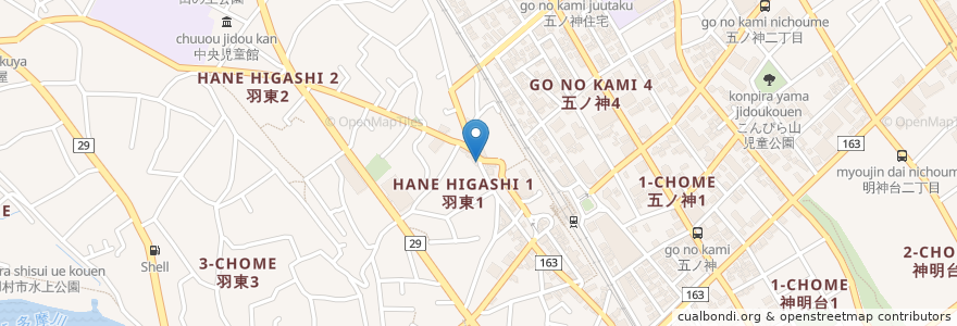 Mapa de ubicacion de 居酒屋たんぽぽ en Japonya, 東京都, 羽村市.