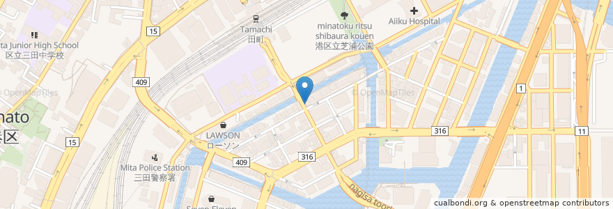 Mapa de ubicacion de らんぷ亭 en 日本, 東京都, 港区.