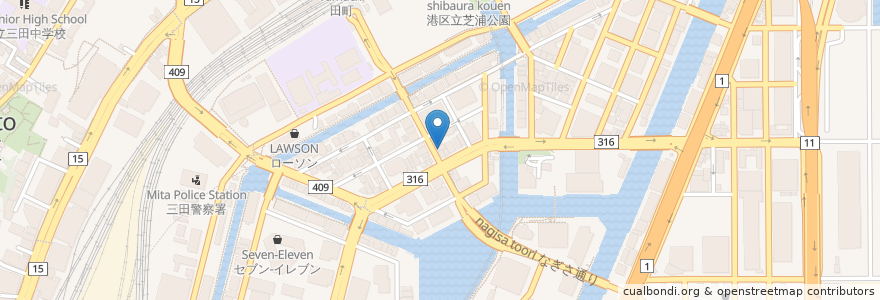 Mapa de ubicacion de 芝浦桂歯科診療所 en Japan, Tokio, 港区.