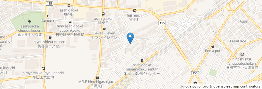 Mapa de ubicacion de I.s.s. en Japon, Tokyo, 日野市.