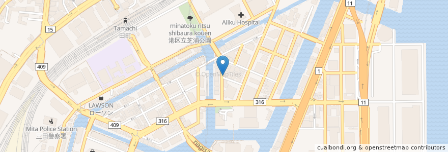 Mapa de ubicacion de Bistrot a la Demande en Giappone, Tokyo, Minato.