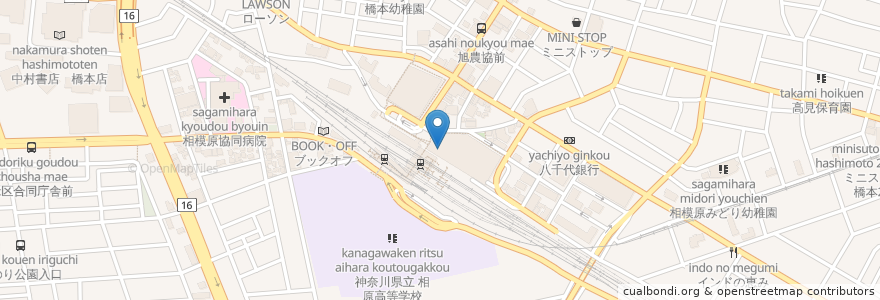 Mapa de ubicacion de ミスタードーナツ en Japonya, 神奈川県, 相模原市, 緑区.