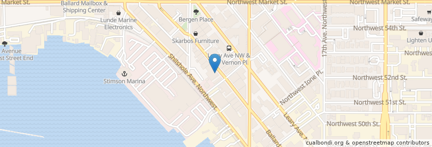 Mapa de ubicacion de Bastille en United States, Washington, King County, Seattle.