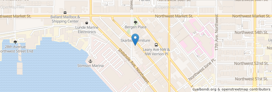 Mapa de ubicacion de San Fermo en Amerika Birleşik Devletleri, Vaşington, King County, Seattle.