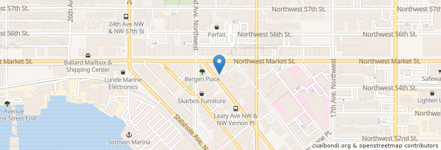 Mapa de ubicacion de Sunny Teriyaki en Estados Unidos De América, Washington, King County, Seattle.
