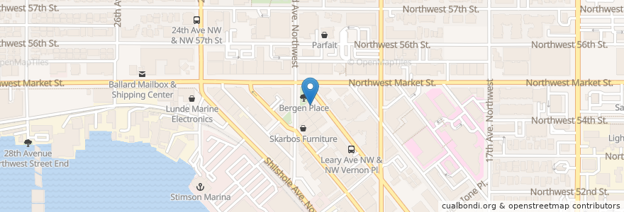 Mapa de ubicacion de Billy Beach Sushi & Bar en Соединённые Штаты Америки, Вашингтон, King County, Seattle.