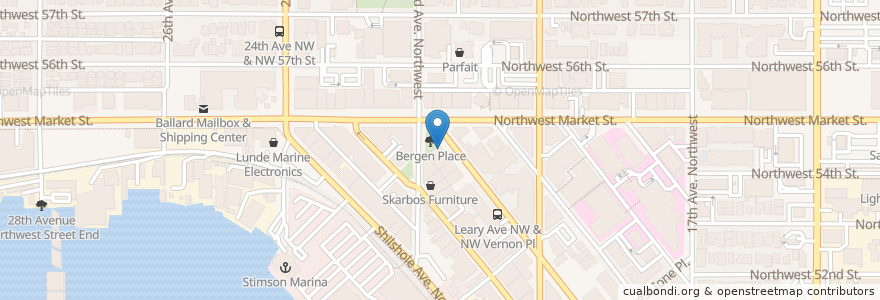 Mapa de ubicacion de El Borracho en United States, Washington, King County, Seattle.