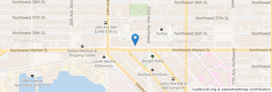 Mapa de ubicacion de Pie Bar en Stati Uniti D'America, Washington, King County, Seattle.