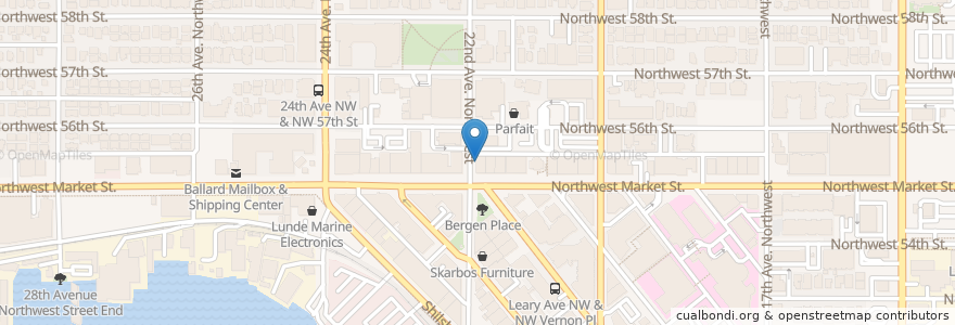 Mapa de ubicacion de Sam's Sushi en United States, Washington, King County, Seattle.