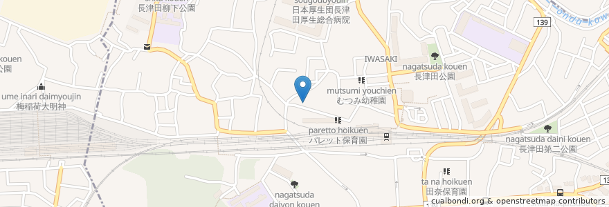 Mapa de ubicacion de そうごう薬局 en Japan, Kanagawa Prefecture, Yokohama, Midori Ward.