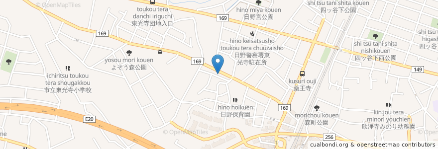 Mapa de ubicacion de すし屋 青柳 en 일본, 도쿄도, 日野市.