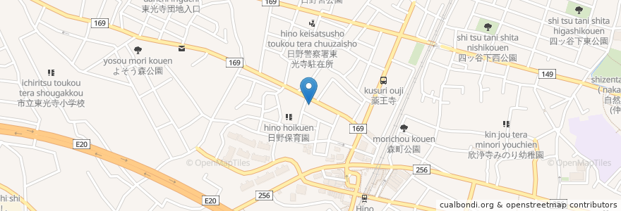 Mapa de ubicacion de 大山歯科医院 en Japão, Tóquio, 日野市.
