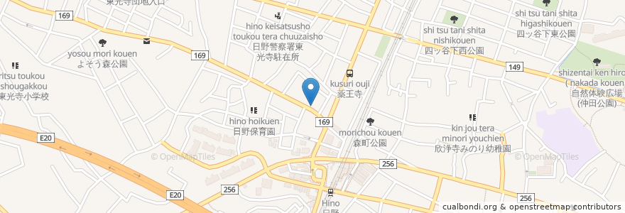 Mapa de ubicacion de そば処大村庵 en Japan, Tokyo, Hino.