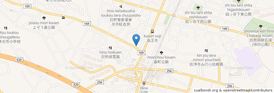 Mapa de ubicacion de 渋谷歯科医院 en Japon, Tokyo, 日野市.