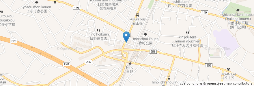 Mapa de ubicacion de おひさま薬局 en Japan, Tokyo, Hino.