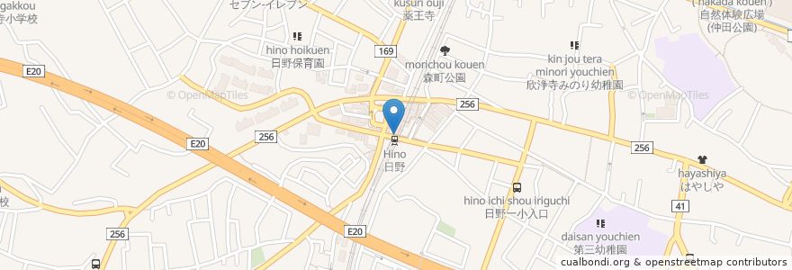 Mapa de ubicacion de 待合室 en Japon, Tokyo, 日野市.
