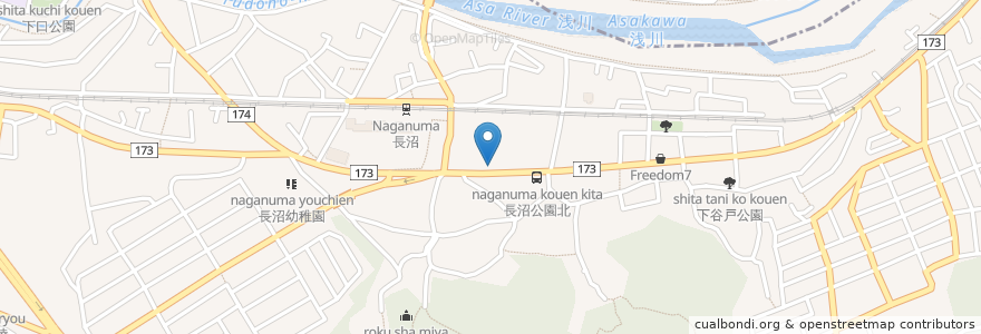 Mapa de ubicacion de 山田うどん en Япония, Токио, Хатиодзи.