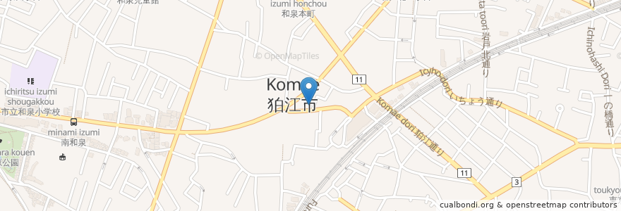 Mapa de ubicacion de 布施内科医院 en Japan, 東京都, 狛江市.
