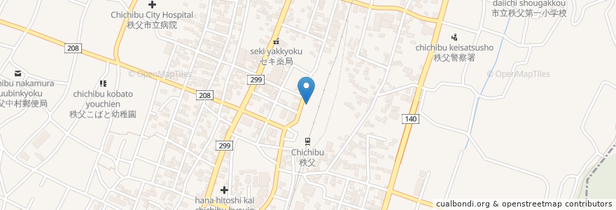 Mapa de ubicacion de 秩父駅前駐車場 en اليابان, 埼玉県, 秩父市.