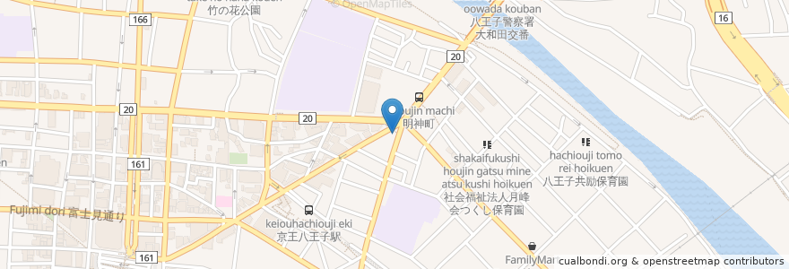 Mapa de ubicacion de ぺシュール en Japonya, 東京都, 八王子市.
