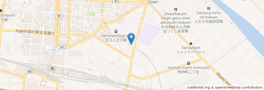 Mapa de ubicacion de 京王八王子SC en Japão, Tóquio, 八王子市.