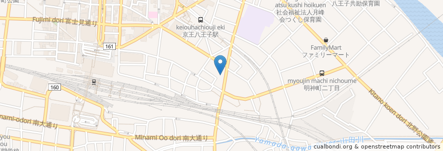 Mapa de ubicacion de コムパーク en ژاپن, 東京都, 八王子市.