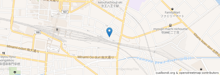 Mapa de ubicacion de タマパーク en Japão, Tóquio, 八王子市.