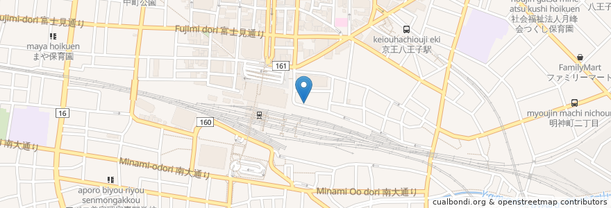 Mapa de ubicacion de セレオ北口第一駐輪場 en Japan, 東京都, 八王子市.