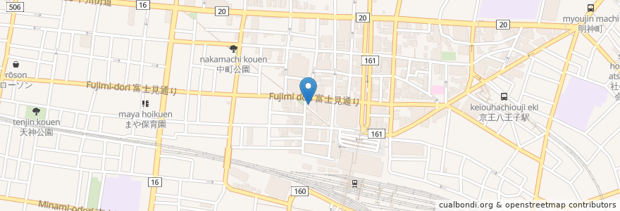 Mapa de ubicacion de ディスカウントドラッグ en Japan, Tokyo, Hachioji.