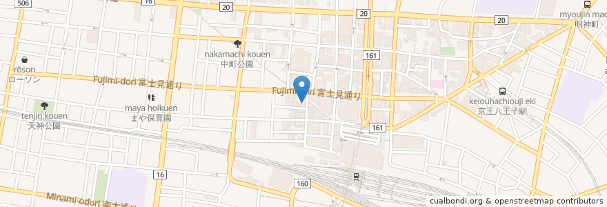 Mapa de ubicacion de 温野菜 en 일본, 도쿄도, 八王子市.