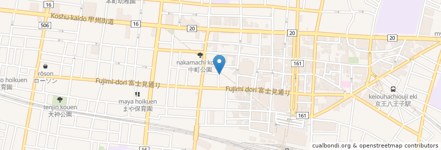 Mapa de ubicacion de Hub en Япония, Токио, Хатиодзи.