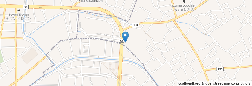 Mapa de ubicacion de マクドナルド en Japan, 埼玉県, 草加市.