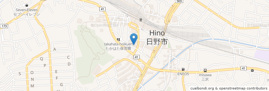 Mapa de ubicacion de スクールIE en Giappone, Tokyo, 日野市.